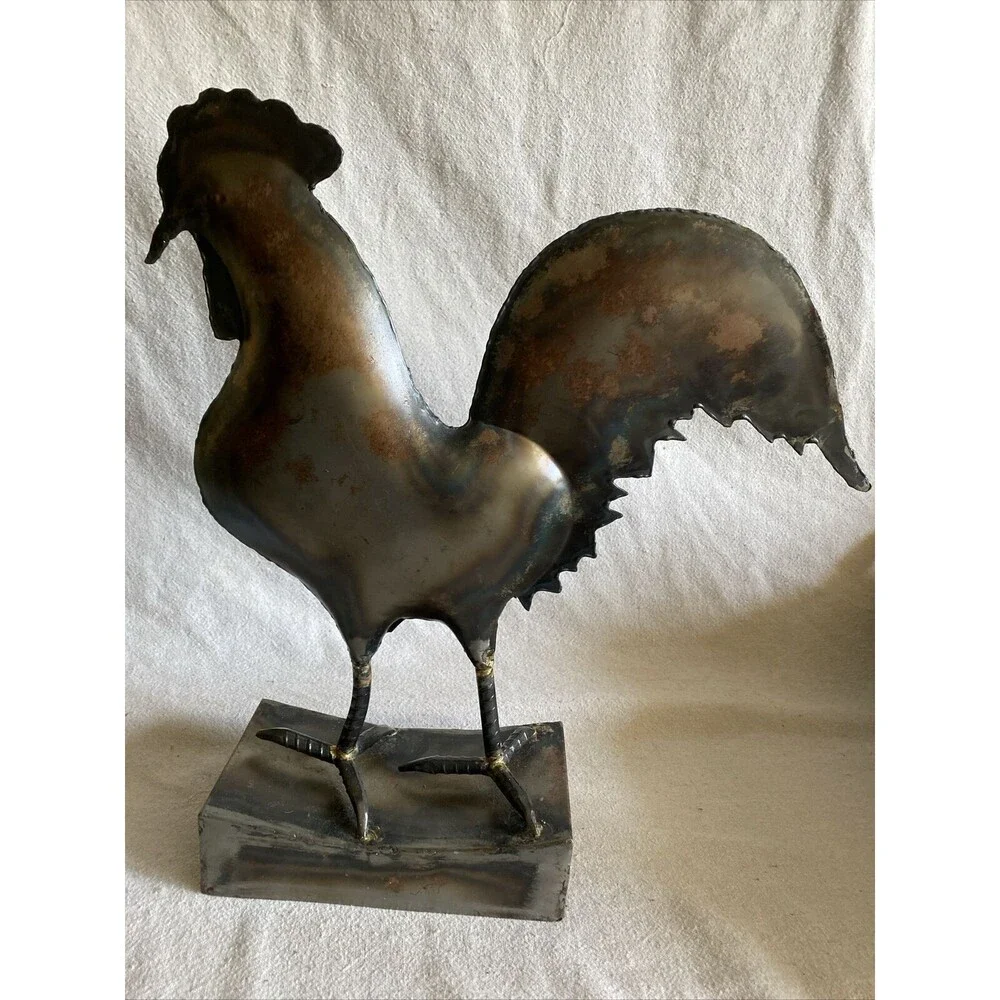 POTTERY BARN Metal Rooster   16